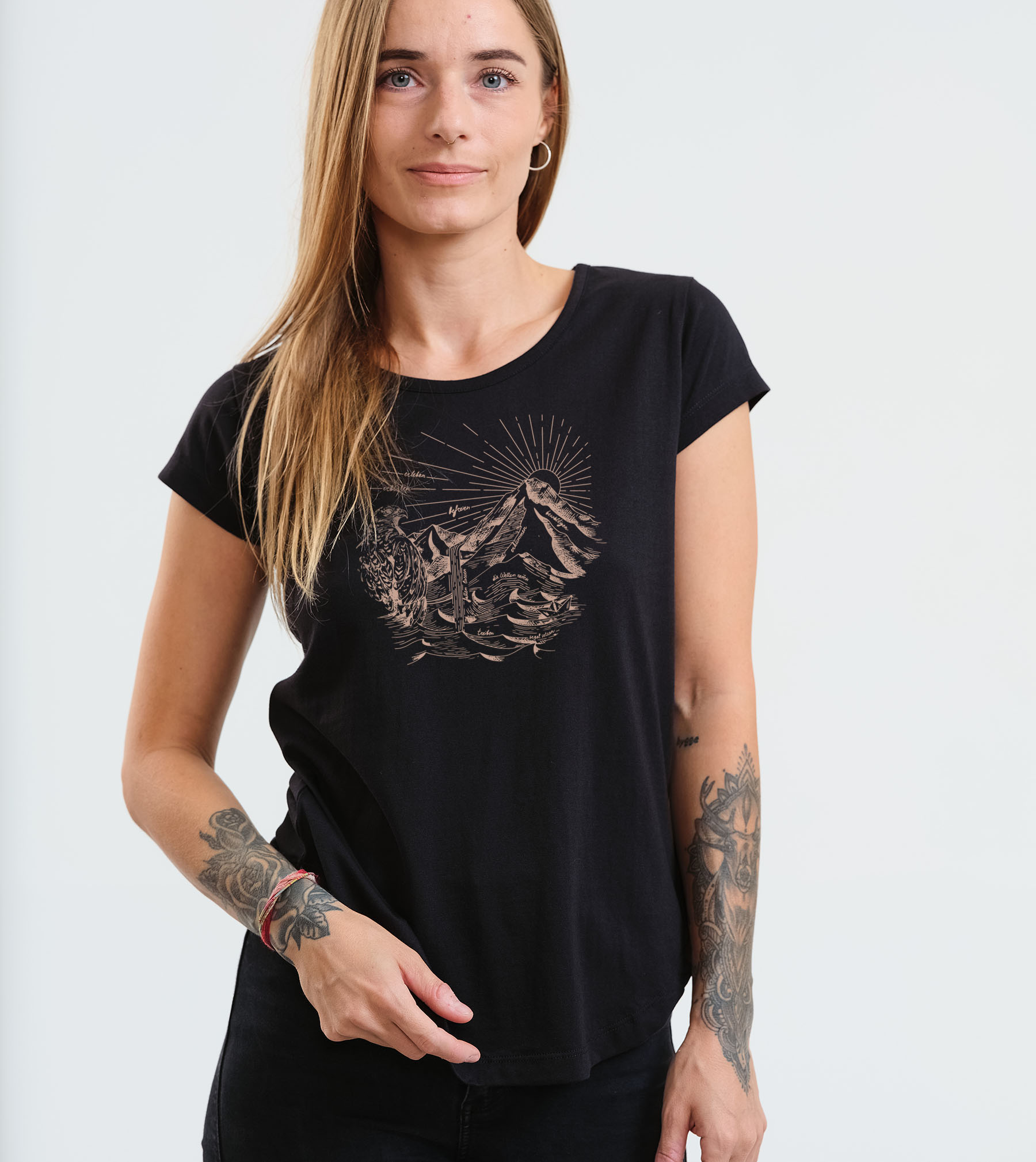 Freedom Knitwear Built-In Bra Shirt - Black XL in Freedom