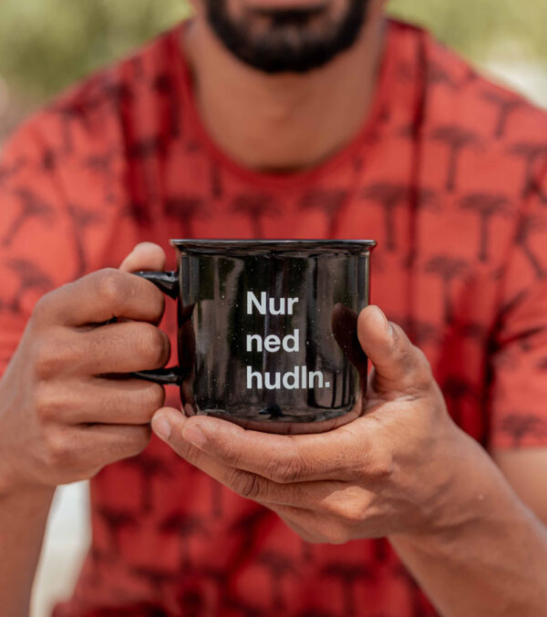 Keramiktasse Nur ned hudln. – Bild 2