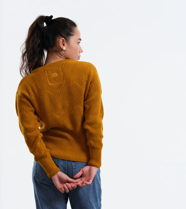 Short knitted Pullover May mustard yellow - Image 5