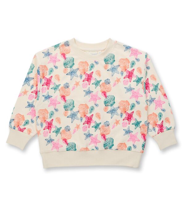 Kinder Sweatshirt mit buntem Muschel-Druck