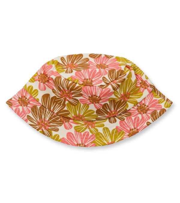 Kid‘s hat with floral print made of soft twill