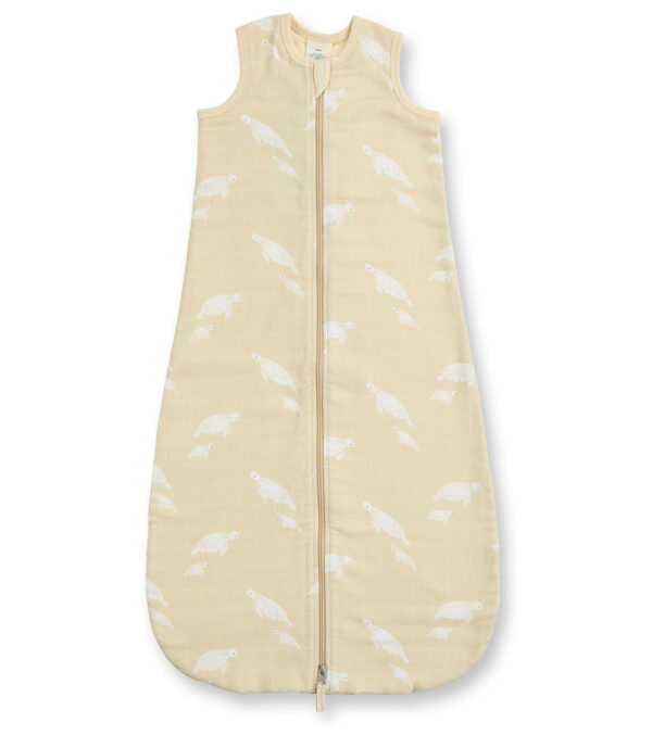 Organic Muslin sleeping bag with turtle print