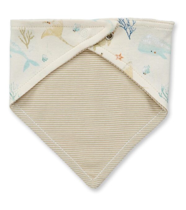 Baby reversible Scarf & Bib sea creatures - Image 2