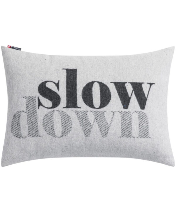 SILVRETTA cushion cover “slow down” light grey 60 x 40 cm