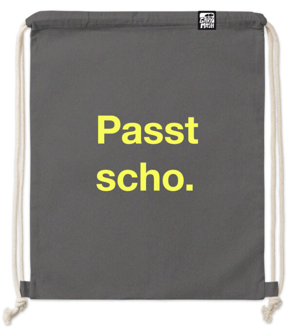 Gym Bag Passt scho. grey with neon yellow