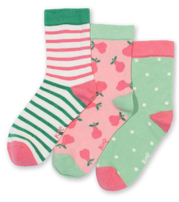 Colorful Socks 3-Pack, Pear-fect