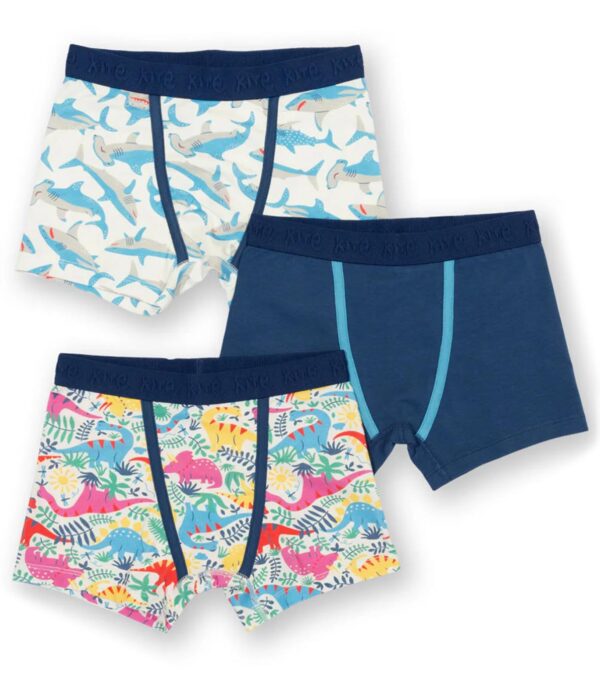 Boys Boxer Shorts 3 Pack, Shark seas