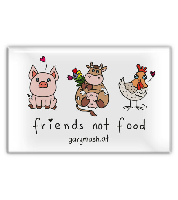 Magnet friends not food 6,8 x 4,4 cm