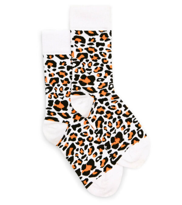 White Leopard socks