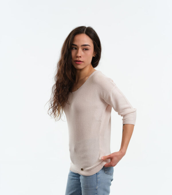 Light knitted sweater Valona ivory - Image 4