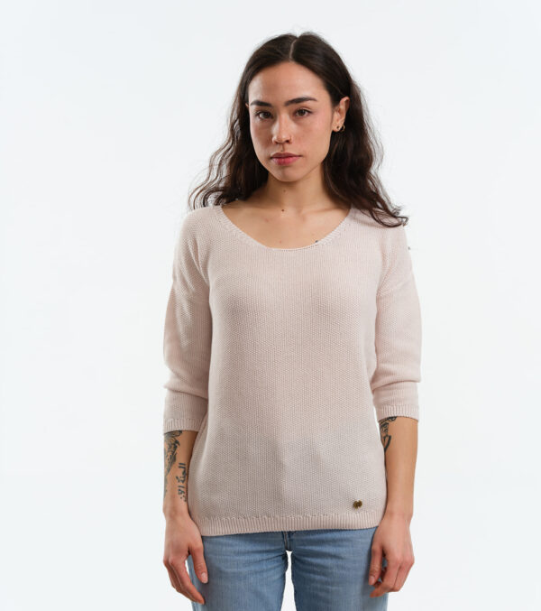 Light knitted sweater Valona ivory - Image 3