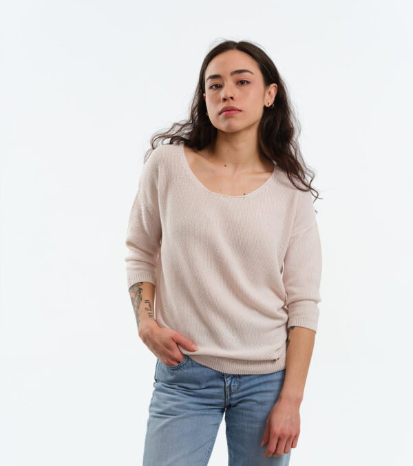 Light knitted sweater Valona ivory