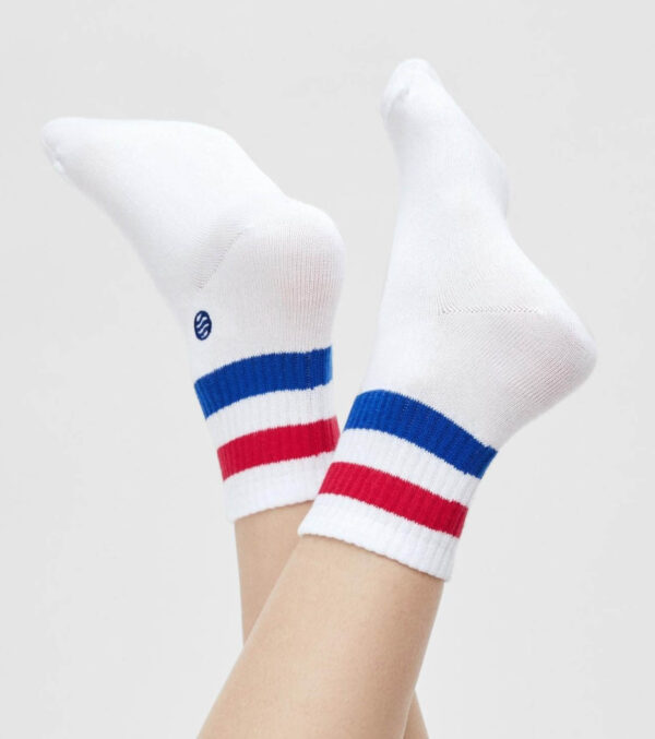 Retro Sneaker-Socken weiß – Bild 2