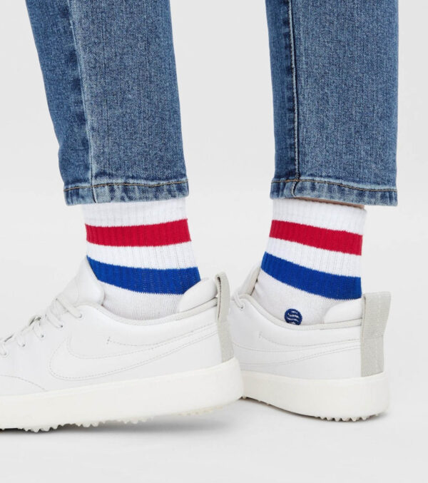 Retro Sneaker-Socken weiß – Bild 3